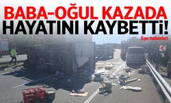 Baba - oğul kazada can verdi!