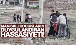 Manisalı çocukların bayrak hassasiyeti duygulandırdı