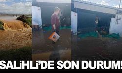 Salihli’den bir sel haberi daha… Vatandaşlar traktörle kurtarıldı!