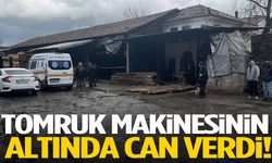 Tomruk biçme makinesinin üstüne düşen işçi hayatını kaybetti