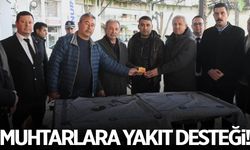 Muhtarlara yakıt desteği başladı