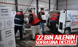 22 bin ailenin sofrasına destek
