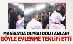 Manisa'da duygu dolu anlar! Böyle evlenme teklifi etti