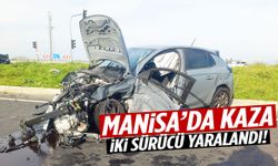 Manisa’da kaza! İki sürücü yaralandı