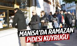 Manisa’da ramazan pidesi için uzun kuyruklar oluştu