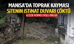 Manisa’da toprak kayması! Sitenin istinat duvarı çöktü