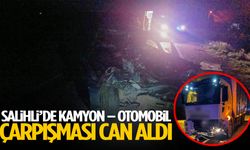 Salihli’de kamyon – otomobil çarpışması can aldı