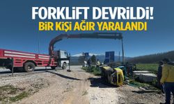 Muğla’da forklift devrildi! İşçi ağır yaralandı