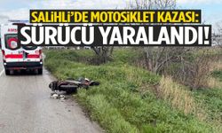 Salihli’de motosiklet kazası: Sürücü yaralandı!