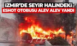 Seyir halindeki belediye otobüsü yandı!