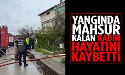 Yangında mahsur kalan kadın can verdi