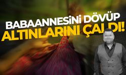 Babaannesini dövüp altınlarını çaldı