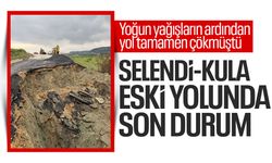 Çöken Kula-Selendi yolunda son durum