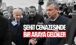 Devlet Bahçeli ve Özgür Özel şehit cenazesinde bir araya geldi
