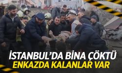İstanbul'da bina çöktü! Enkaz altında kalanlar var