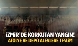 İzmir’de korkutan yangın! Atölye ve depolar alevlere teslim