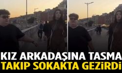 Kız arkadaşına tasma takıp gezdirdi