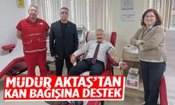 Müdür Aktaş 23. kez kan bağışında bulundu