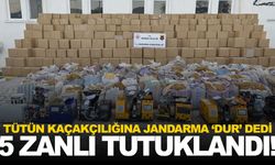 Manisa jandarmasından kaçak tütün operasyonu... 5 zanlı tutuklandı!