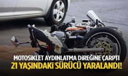 Manisa’da motosiklet aydınlatma direğine çarptı! 21 yaşındaki sürücü yaralandı…