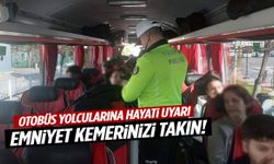 Manisa’da otobüs yolcularına hayati uyarı: Emniyet kemerinizi takın