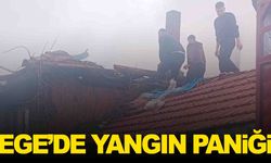 Ege’de korkutan yangın: İki katlı ev kullanılamaz hale geldi