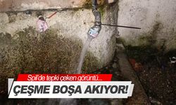 Spil Yolu’nda Avlantı Çeşmesi suyu boşa akıyor