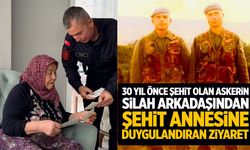 30 yıl önce şehit olan askerin silah arkadaşından şehit annesine duygulandıran ziyaret