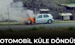 Seyir halindeki otomobil küle döndü!