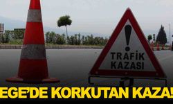 Ege’de otomobil elektrik direğine çarptı... Yaralılar var!