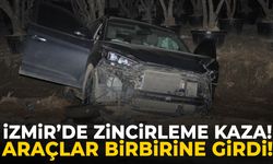 İzmir’de can pazarı! 3 araç birbirine girdi…