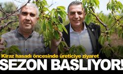 Manisa’da kiraz sezonu başlıyor... Başkan Şimşek üreticiyle buluştu