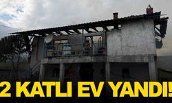 Manisa’da yangın… 2 katlı ev küle döndü!