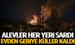Alevler her yeri sardı… Evden geriye küller kaldı