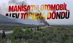 Otomobil alev topuna döndü! Dumanlar gökyüzünü sardı