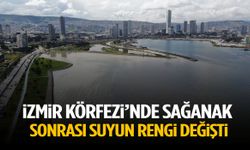 Sağanak sonrası dikkat çeken manzara: İzmir Körfezi’nin rengi değişti