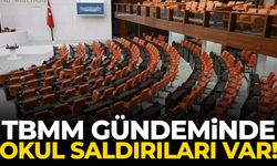 TBMM gündeminde okul saldırıları var!