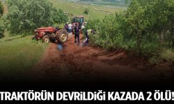 Traktörün devrildiği kazada 2 ölü!