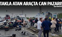 Takla atan otomobil ters döndü! Yaralılar var…