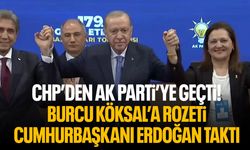 CHP'den AK Parti'ye geçti: Burcu Köksal'ın rozetini Cumhurbaşkanı Erdoğan taktı