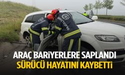 Denizli’de kaza… Araç bariyerlere saplandı: Sürücü hayatını kaybetti
