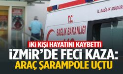 İzmir’de kontrolden çıkan araç şarampole uçtu!
