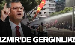 Özgür Özel İzmir’e… Miting alanına polis müdahalesi!