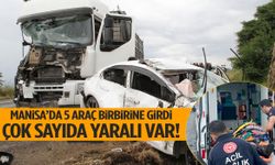 Manisa’da 5 araç birbirine girdi! Çok sayıda yaralı var
