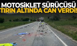 Motosiklet tırın altına girdi, 1 kişi hayatını kaybetti