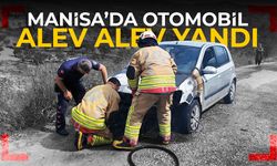 Seyir halindeki otomobil alev aldı