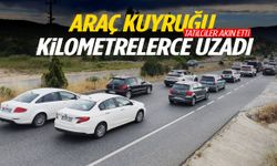 Tatilciler akın etti! Araç kuyruğu 22 kilometreye ulaştı