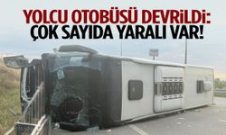 Yolcu otobüsü devrildi: Çok sayıda kişi yaralandı!