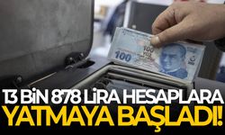 13 bin 878 lira hesaplara yatmaya başladı!