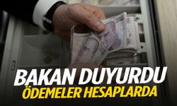 Bakan duyurdu! Ödemeler hesaplara aktarılıyor